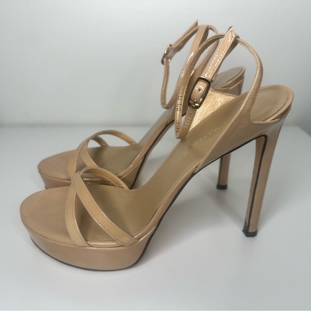 Stuart Weitzman Bebare Patent Platform Sandals - … - image 4